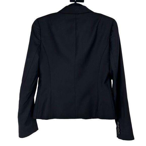 J. Crew Womens Blazer Wool Size 4 Super 120s Black Classic - Picture 2 of 9